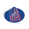 Blue American flag Ball Big Bite Round Vinyl Stickers