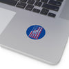 Blue American flag Ball Big Bite Round Vinyl Stickers