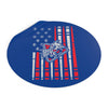 Blue American flag Ball Big Bite Round Vinyl Stickers