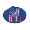 Blue American flag Ball Big Bite Round Vinyl Stickers