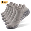 6Pairs Sports Ankle Socks AthleticMLow-cut Socks Thick Knit Socks Outdoor Fitness Breathable Quick Dry Wear-resistant Warm Socks